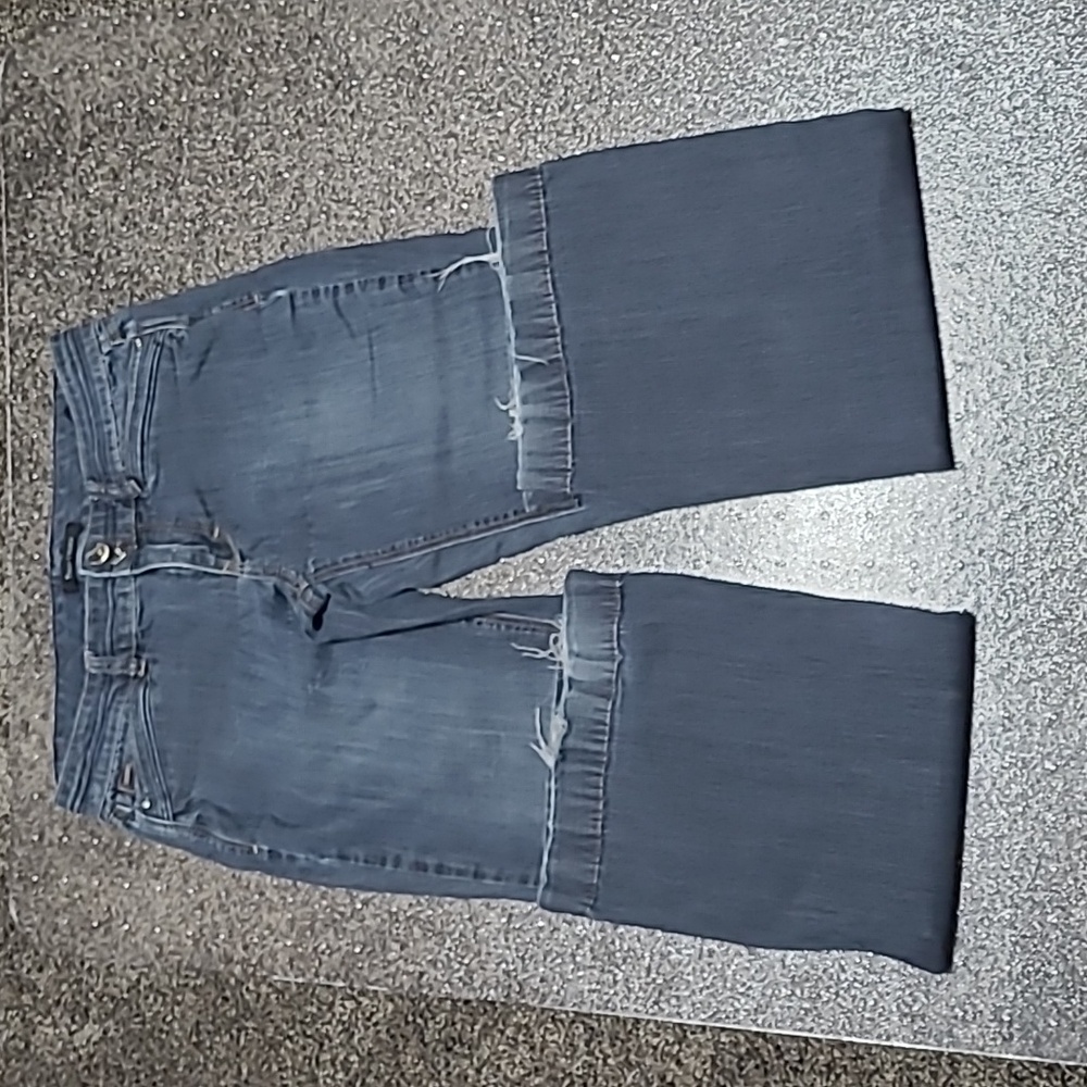 White House/ Black Market Blanc Low/mid-rise Trouser Leg Jeans Size 4R - Picture 10 of 12